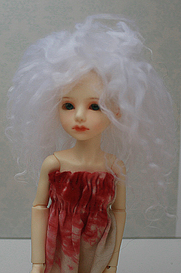 White mohair 5"